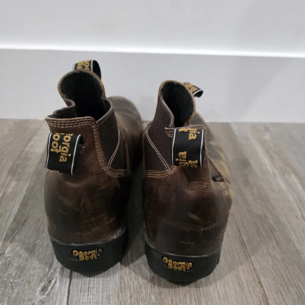 Georgia‎ Boot Mens Eagle One Brown Leather Boots Size 12 Ankle Work Outdoor